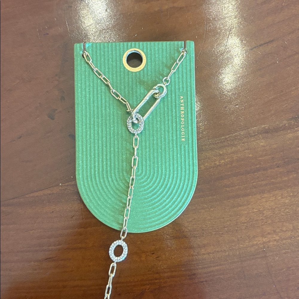 NWT Anthropologie Charmed Paperclip Chain Necklace MSRP $68 - Picture 5 of 13